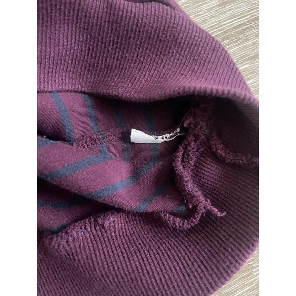 L.L. Bean Women's Pullover XL-Petite Cowl Neck Striped Supima Cotton Drawstring - Picture 6 of 7